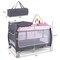 Babyjoy 3 in 1 Baby Playard Portable Infant Nursery Center w/ Zippered Door Pink/Grey/Pink & White/Green